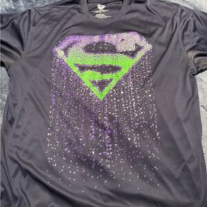 DC Comics Black Superman Logo Tee